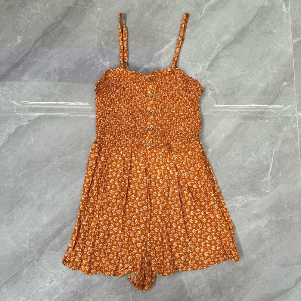 Women’s Wild Fable Target Floral Spaghetti Strap Romper Jumpsuit Medium